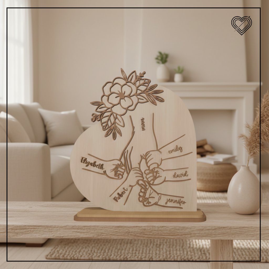 Hände Herz Mama und Kind Herzständer bis zu 5 Kindern