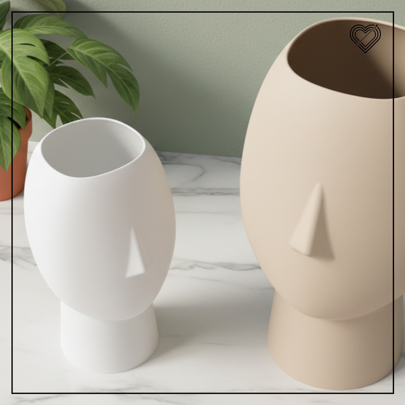 3D Gesichtsvase