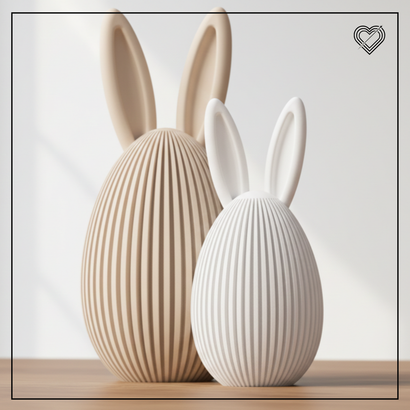 3D Osterei mit Hasenohren