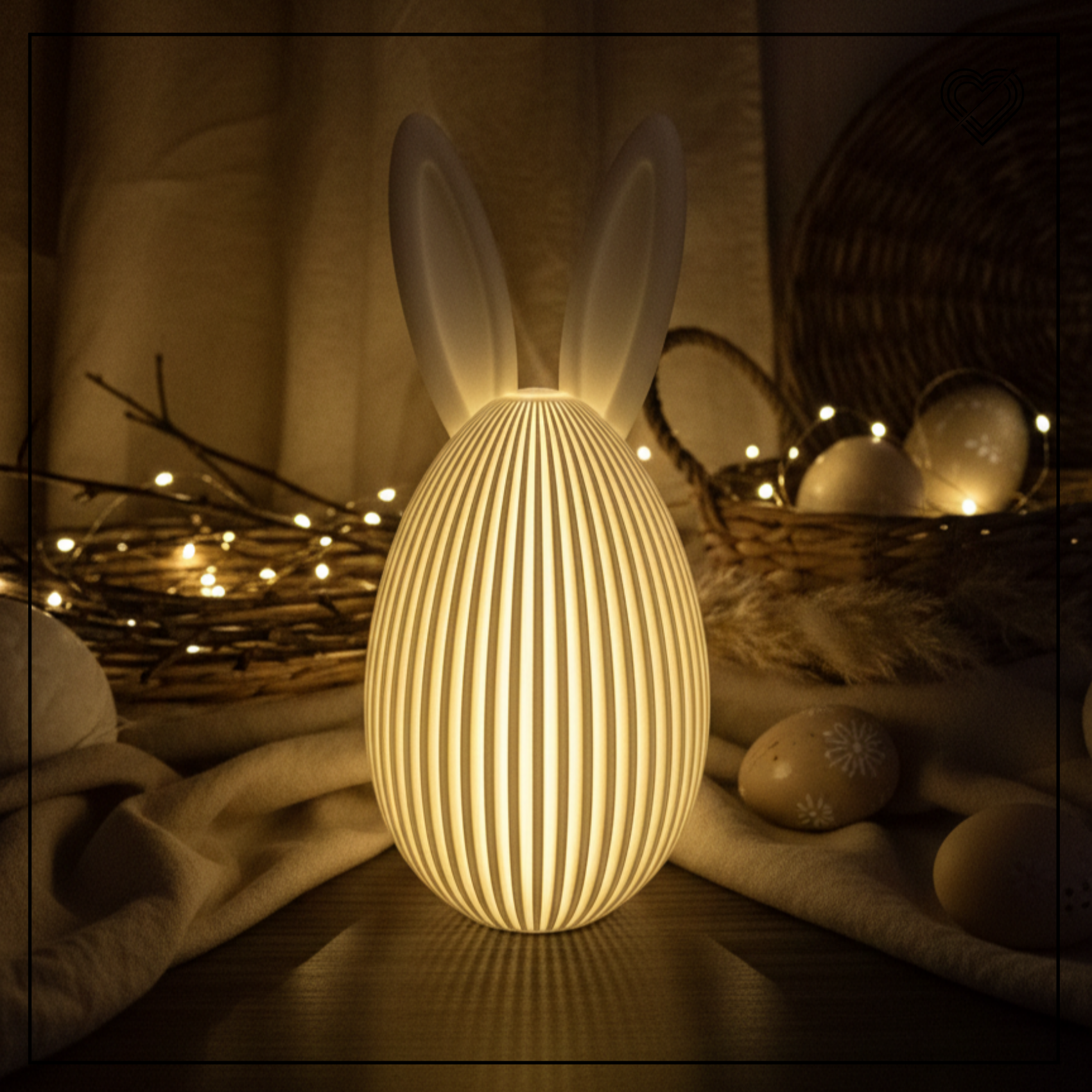 3D Osterei mit Hasenohren