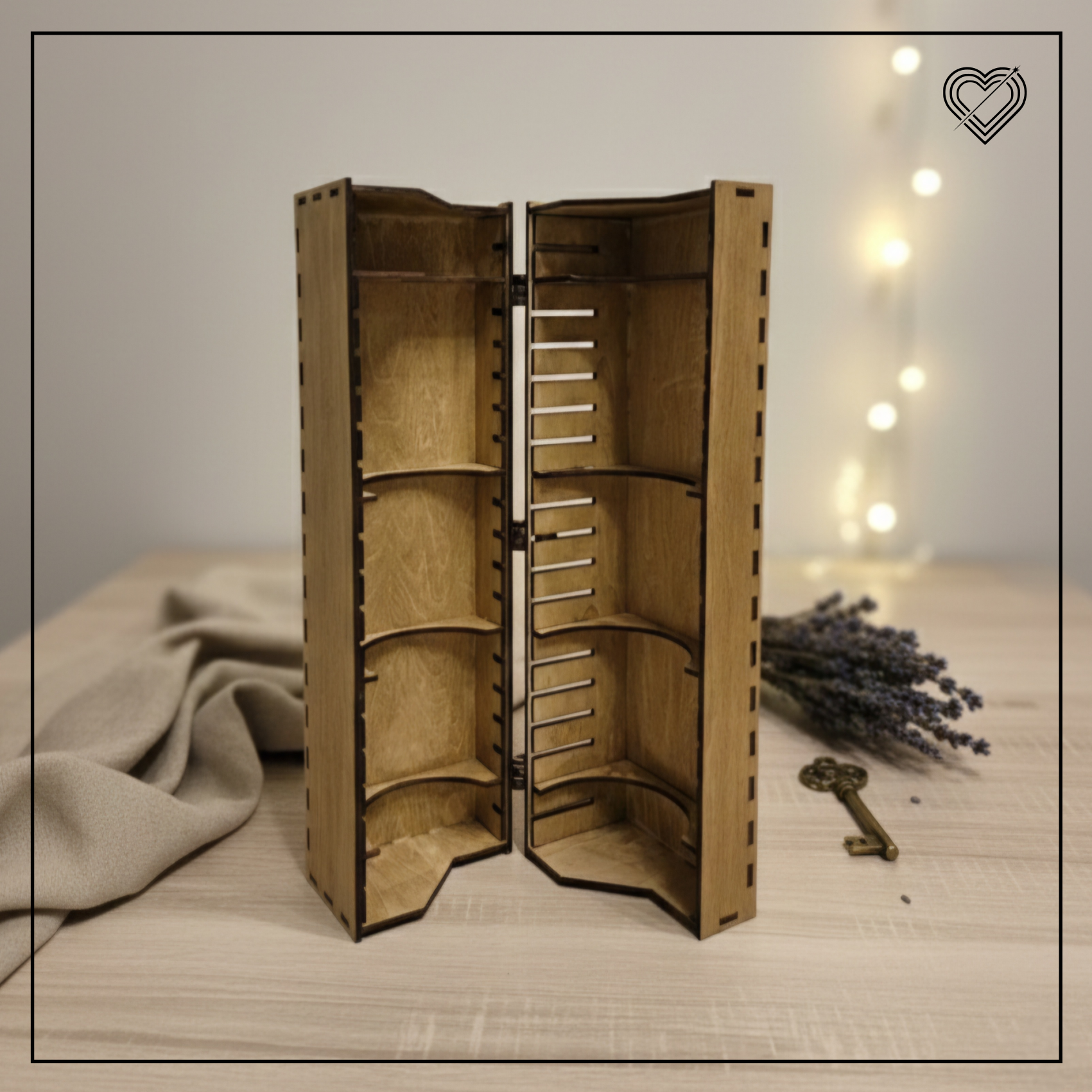 Weinkiste mit Verzierung Geschenkbox Weinflaschenhalter Personalisierung