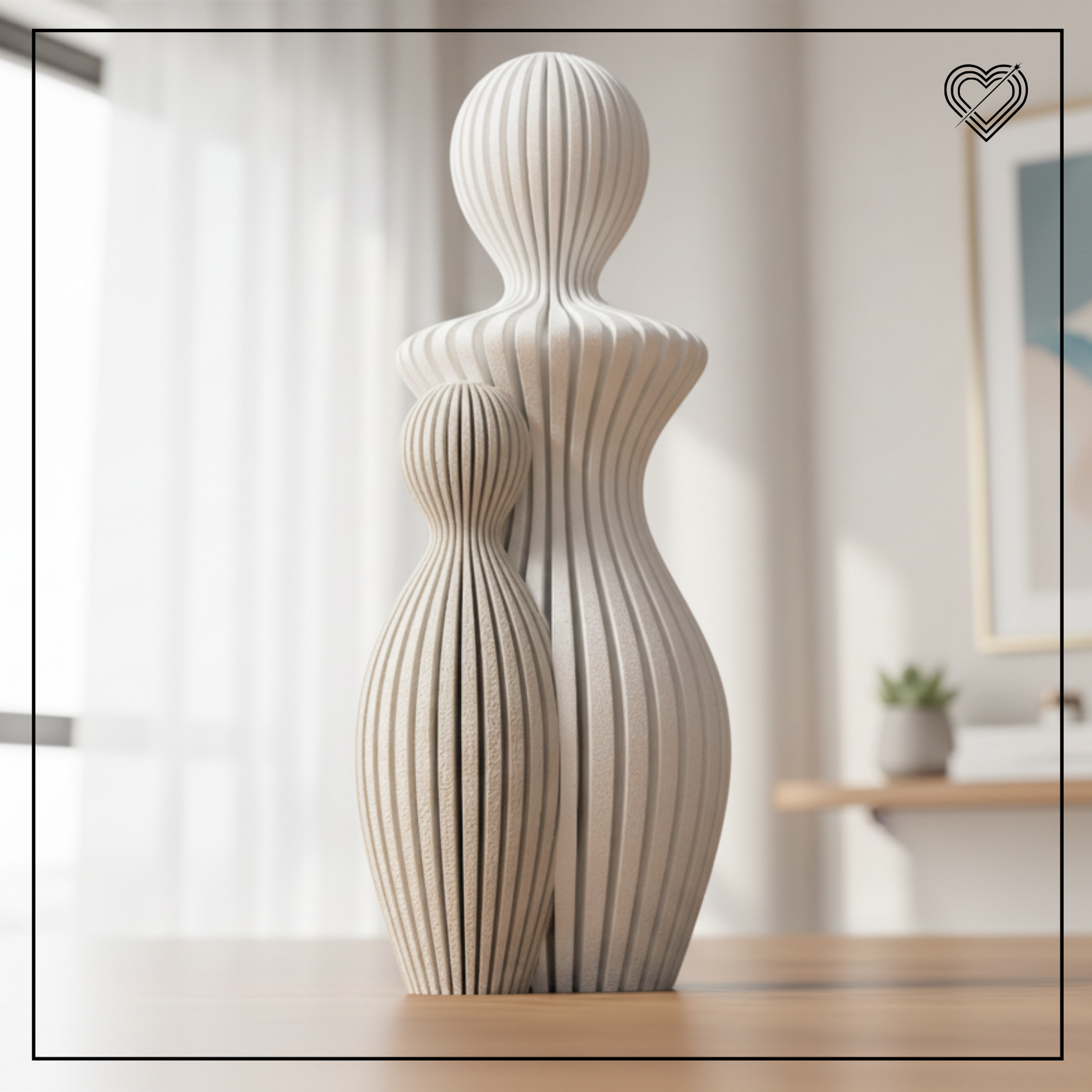 3D Mutter mit 1-4 Kindern Statue