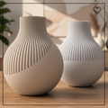 3D Vase Rillen&Struktur