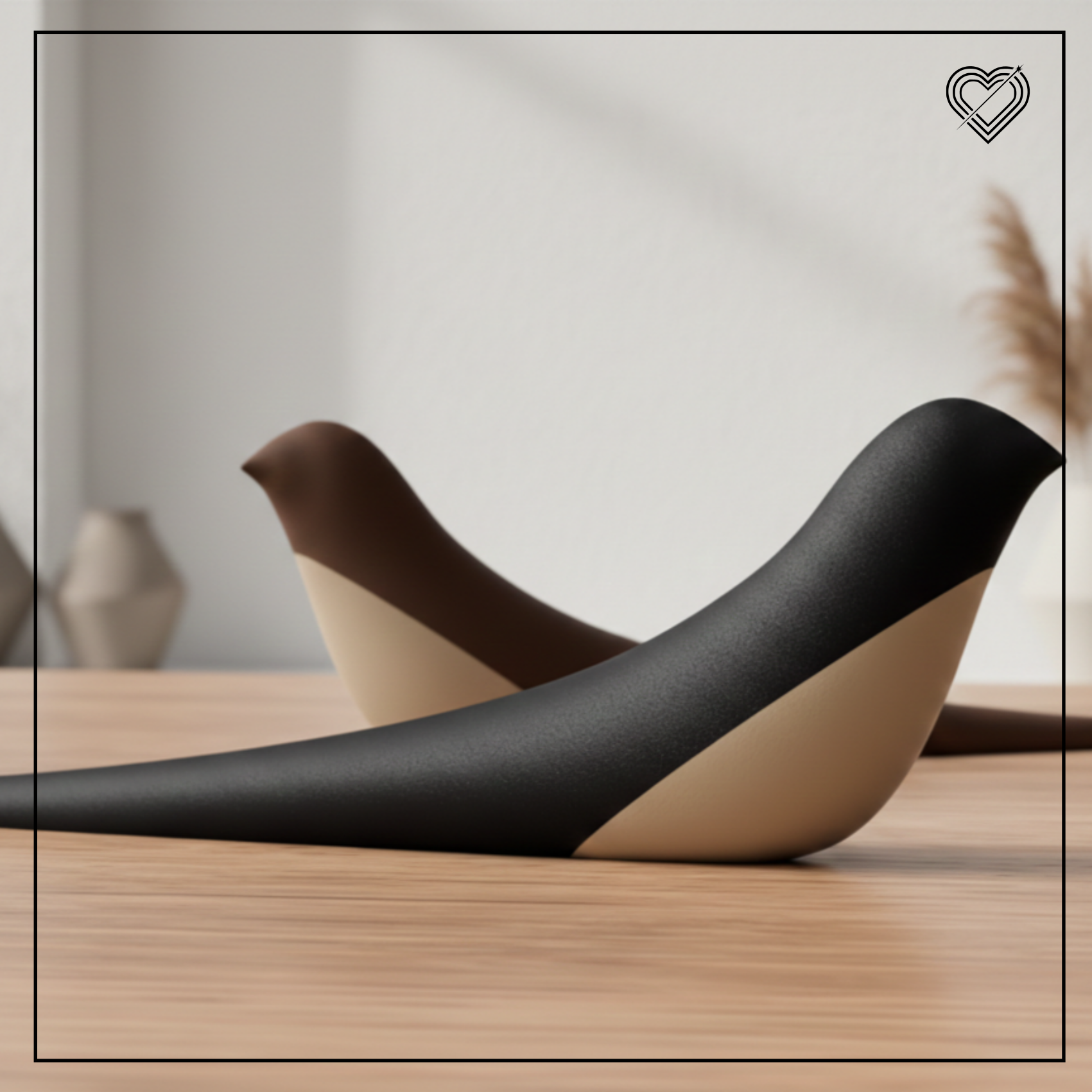 3D Vogel Deko einfarbig oder zweifarbig