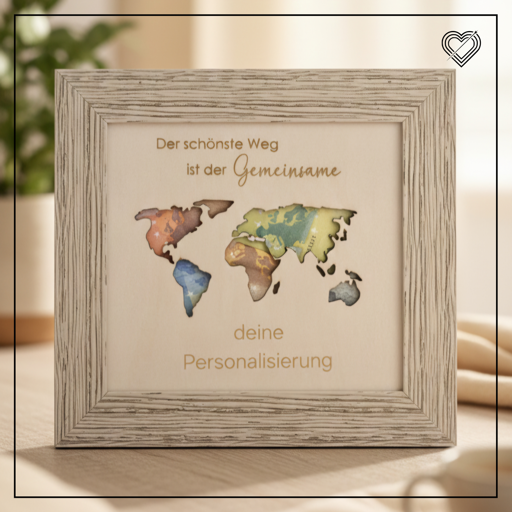 Hochzeitsgeschenk Bilderrahmen Weltkarte Geldgeschenk