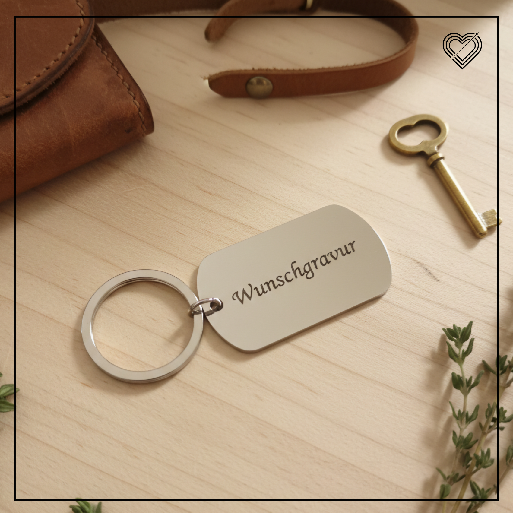 Schlüsselanhänger Dog Tag mit Wunschgravur